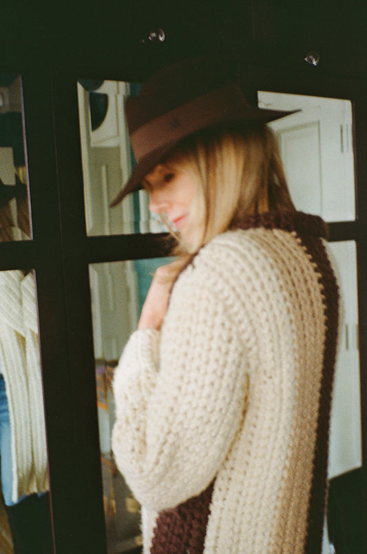 Knee Length Knitted Cardigan