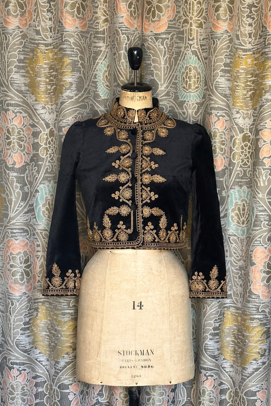 Palestinian Embroidered Velvet Jacket