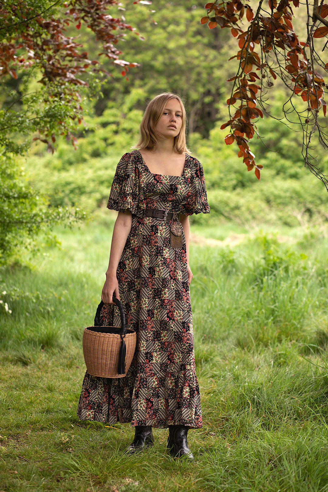 Floral Patchwork Dress