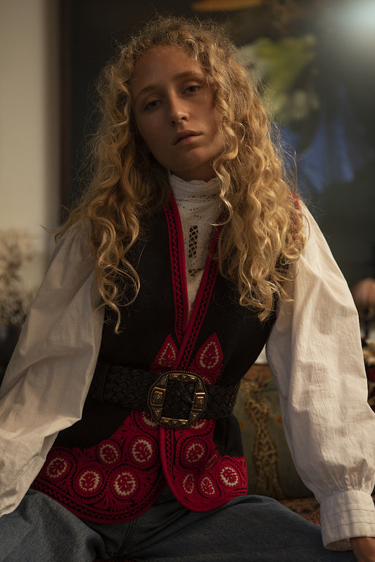 Wool Embroidered Waistcoat