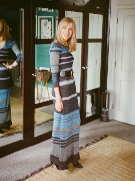 Blue Knitted Dress