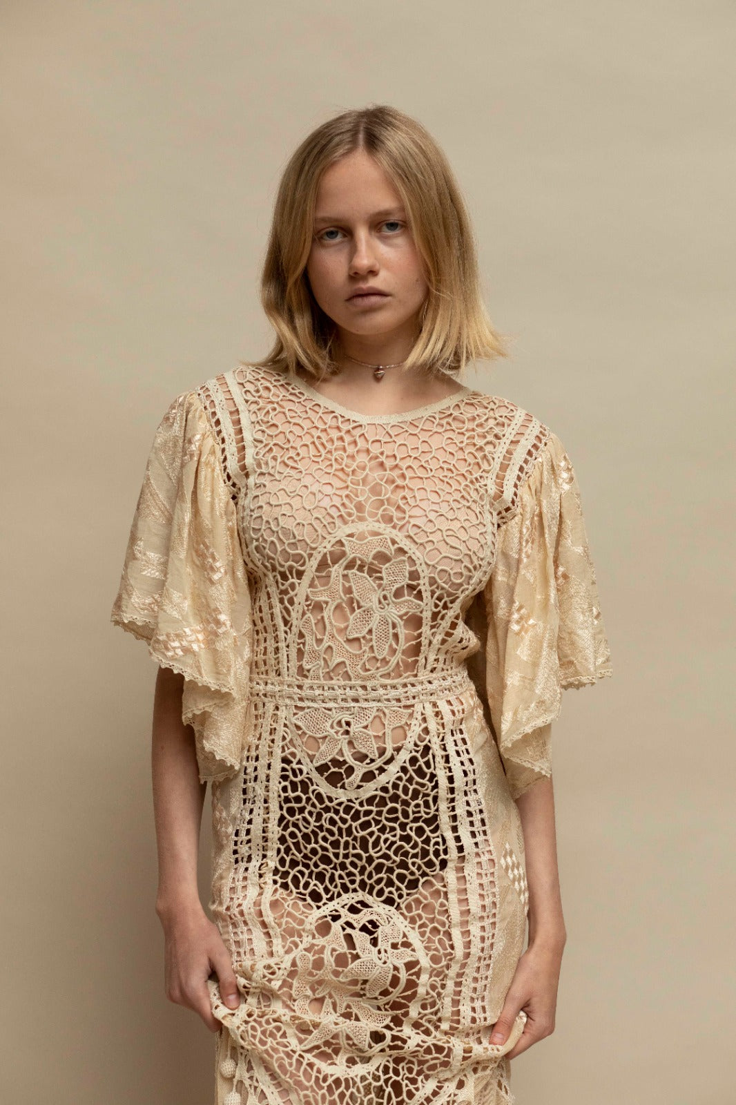 Crochet Ivory Dress