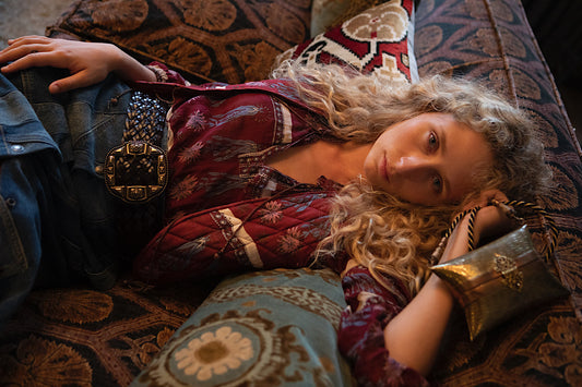 Block Print Gilet Set